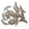 Cast Metal Pendant Feather Filigree 37x10mm (10) Antique Silver