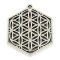 Cast Metal Pendant Flower of Life Hexagon 30x25mm (10) Antique Silver