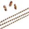 Chain Brass 2.4mm Ball Fine + 15 Connectors (5 Metres) Rose Gold