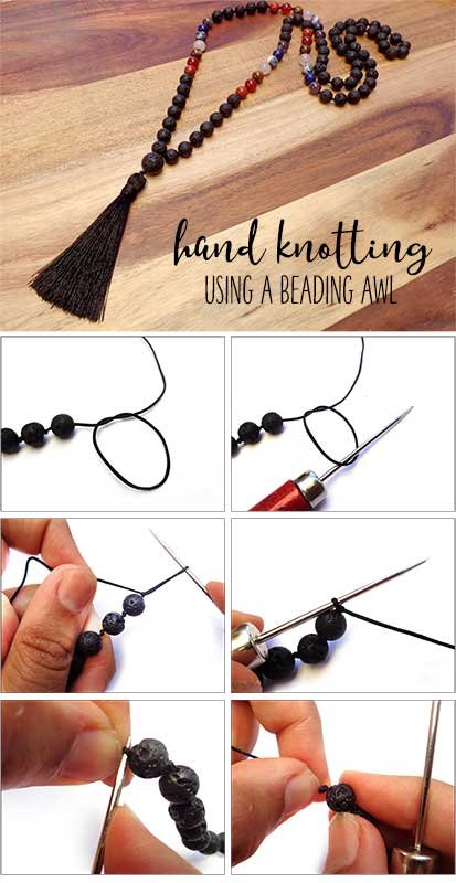 Jewellery Beading Kit Hand Knotted Tassel Necklace - Earth
