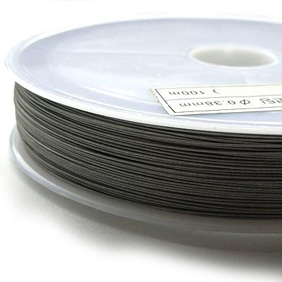 Tiger Tail Beading Wire 100 METRES Silver 0.38mm