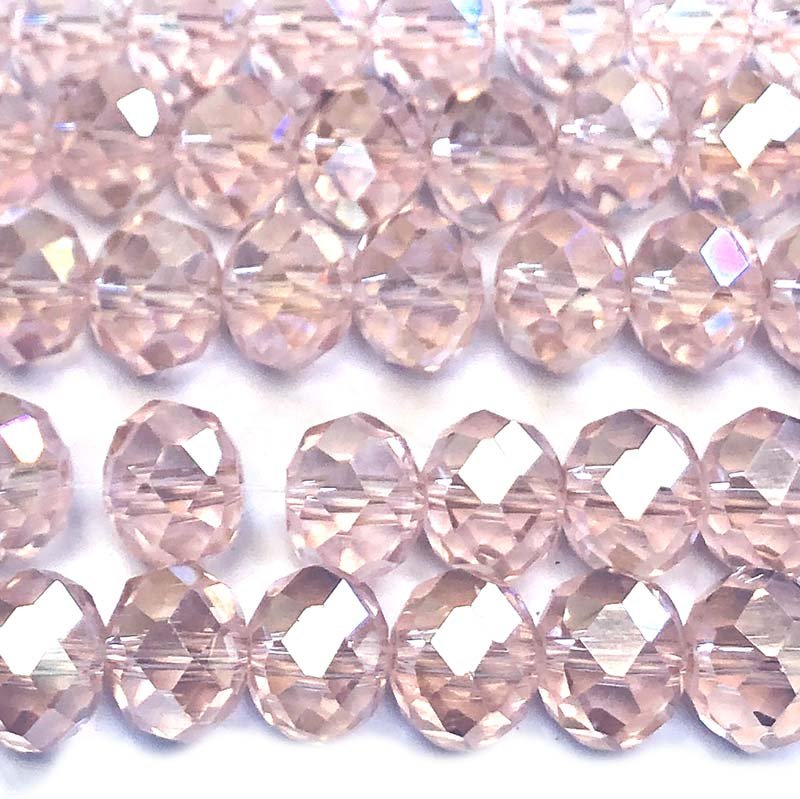 Imperial Crystal Bead Rondelle 8x10mm (60) Pink AB