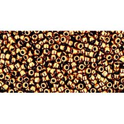 Japanese Toho Seed Beads Tube Round 15/0 Bronze TR-15-221