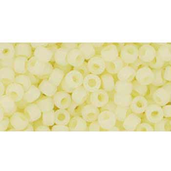 Japanese Toho Seed Beads Tube Round 8/0 Ceylon Frosted Banana Cream TR-08-142F