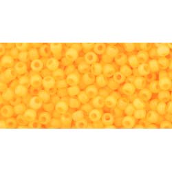 Japanese Toho Seed Beads Tube Round 11/0 Ceylon Frosted Peach Cobbler TR-11-148F