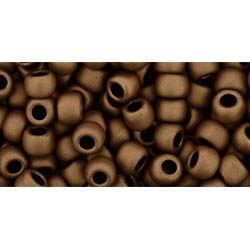 Japanese Toho Seed Beads Tube Round 6/0 Frosted Bronze TR-06-221F
