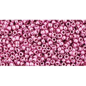 Japanese Toho Seed Beads Tube Round 15/0 Galvanized Pink Lilac TR-15-553