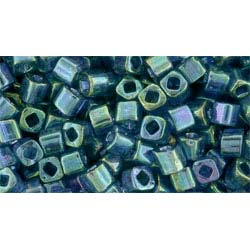 Japanese Toho Seed Beads 3mm Cube Gold-Lustered Lt Tanzanite TC-03-321 