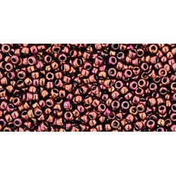 Japanese Toho Seed Beads Tube Round 15/0 Higher-Metallic Amethyst TR-15-502