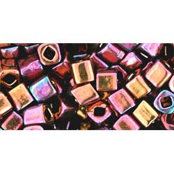 Japanese Toho Seed Beads 4mm Cube Higher-Metallic Amethyst TC-04-502