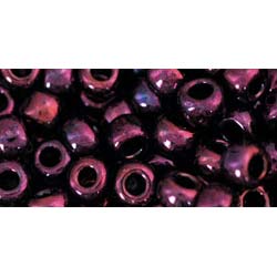 Japanese Toho Seed Beads Tube Round 6/0 Higher-Metallic Dk Amethyst TR-06-503 