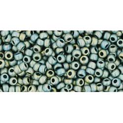 Japanese Toho Seed Beads Tube Round 11/0 Higher-Metallic Frosted Blue Haze TR-11-512F