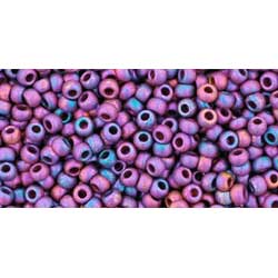 Japanese Toho Seed Beads Tube Round 11/0 Higher-Metallic Frosted Mardi Gras TR-11-515F