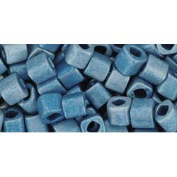Japanese Toho Seed Beads 4mm Cube Higher-Metallic Frosted Mediterranean Blue TC-04-511F