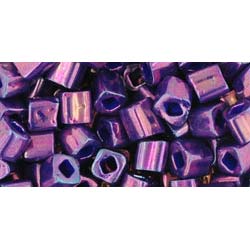 Japanese Toho Seed Beads 4mm Cube Higher-Metallic Grape TC-04-461
