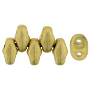 Matubo MiniDuo Seed Bead 2-Hole 2x4mm - Tube - Matte - Metallic Flax 364-24-K0171