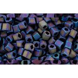 Japanese Toho Seed Beads 3mm Cube Matte-Color Iris - Purple TC-03-615