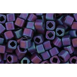 Japanese Toho Seed Beads 3mm Cube Matte-Color Iris - Blue TC-03-705