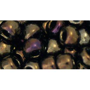 Japanese Toho Seed Beads Tube Round 3/0 Metallic Iris - Brown TR-03-83