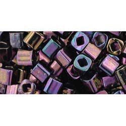 Japanese Toho Seed Beads 4mm Cube Metallic Iris - Purple  TC-04-85
