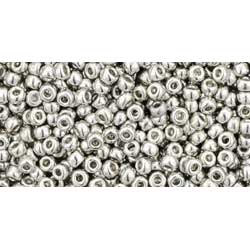 Japanese Toho Seed Beads Tube Round 11/0 Metallic Silver TR-11-714