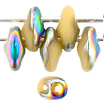 Matubo SuperDuo Seed Bead 2-Hole 5x2mm - Tube - Opaque Beige - Vitral 364-25-V13020