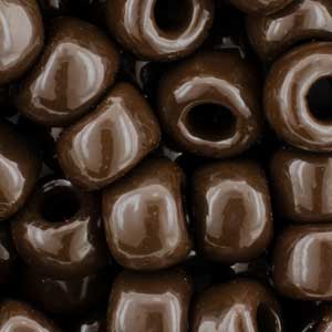 Japanese Toho Seed Beads Tube Round 3/0 Opaque Deep Chocolate Brown TR-03-46D