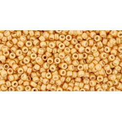 Japanese Toho Seed Beads Tube Round 15/0 Opaque-Lustered Dk Beige TR-15-123D