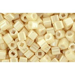 Japanese Toho Seed Beads 3mm Cube Opaque-Lustered Lt Beige TC-03-123