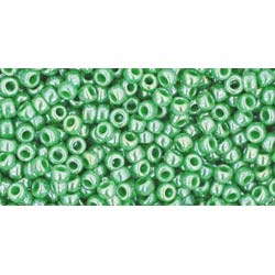 Japanese Toho Seed Beads Tube Round 11/0 Opaque-Lustered Mint Green TR-11-130