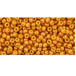Japanese Toho Seed Beads Tube Round 11/0 Opaque-Lustered Tuscan Orange TR-11-1606