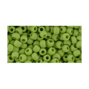 Japanese Toho Seed Beads Tube Round 3/0 Opaque Sour Apple TR-03-44