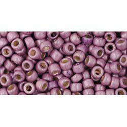 Japanese Toho Seed Beads Tube Round 8/0 PermaFinish - Matte Galvanized Lilac TR-08-PF554F