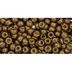 Japanese Toho Seed Beads Tube Round 8/0 Permafinish - Matte Galvanized Medal Bronze TR-08-PF594F
