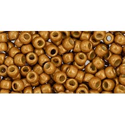 Japanese Toho Seed Beads Tube Round 8/0 Permafinish - Matte Galvanized Old Gold TR-08-PF591F