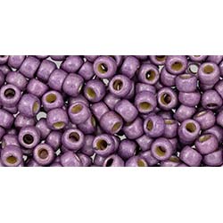 Japanese Toho Seed Beads Tube Round 8/0 Permafinish - Matte Galvanized Pale Lilac TR-08-PF579F