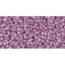 Japanese Toho Seed Beads Tube Treasure #1 11/0 Cylinder Purple-Lined Crystal