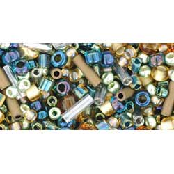 Japanese Toho Seed Beads Mixes Tube Raiden- Gold/Green/Blue Mix TX-01-3220