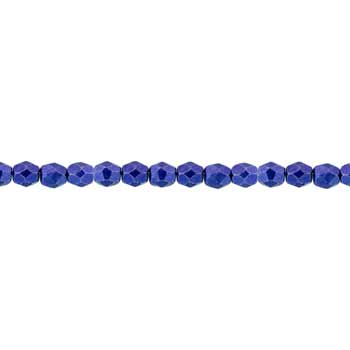 Czech Faceted Round Firepolished Glass Beads 4mm (50) ColorTrends: Saturated Metallic Super Violet