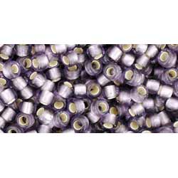 Japanese Toho Seed Beads Tube Round 8/0 Silver-Lined Frosted Lt Tanzanite TR-08-39F