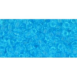Japanese Toho Seed Beads Tube Round 8/0 Transparent Aquamarine TR-08-3