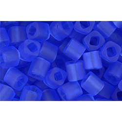 Japanese Toho Seed Beads 4mm Cube Transparent-Frosted Sapphire TC-04-942F