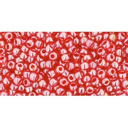 Japanese Toho Seed Beads Tube Round 11/0 Transparent-Lustered Ruby TR-11-109C