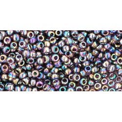 Japanese Toho Seed Beads Tube Round 11/0 Transparent Rainbow Amethyst TR-11-166C