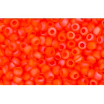 Japanese Toho Seed Beads Tube Round 11/0 Transparent-Rainbow Frosted Hyacinth TR-11-174BF