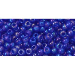 Japanese Toho Seed Beads Tube Round 8/0 Transparent-Rainbow Sapphire TR-08-178