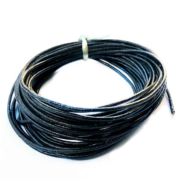 Leather Beading Cord 1.5mm Indian (5 Metres) Black