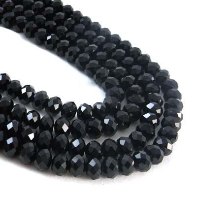 Imperial Crystal Bead Rondelle 6x8mm (68) Black