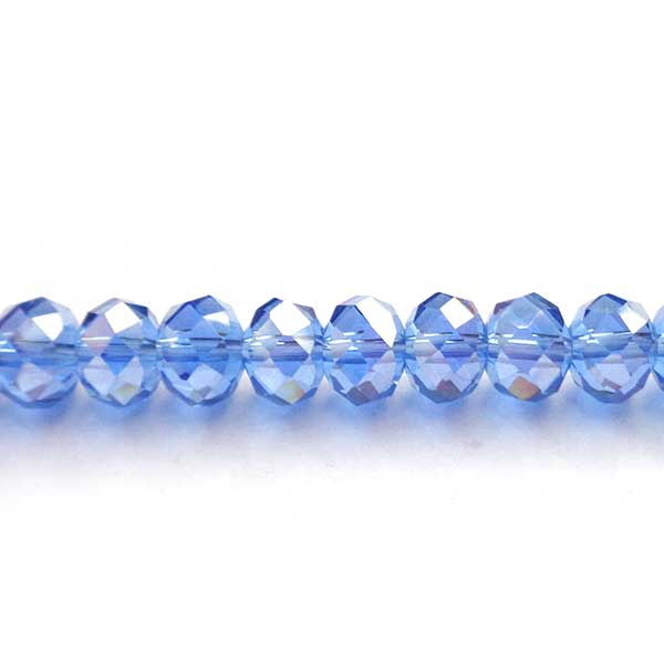 Imperial Crystal Bead Rondelle 8x10mm (70) Light Sapphire AB