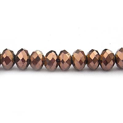 Imperial Crystal Bead Rondelle 4x6mm (95) Metallic Bronze